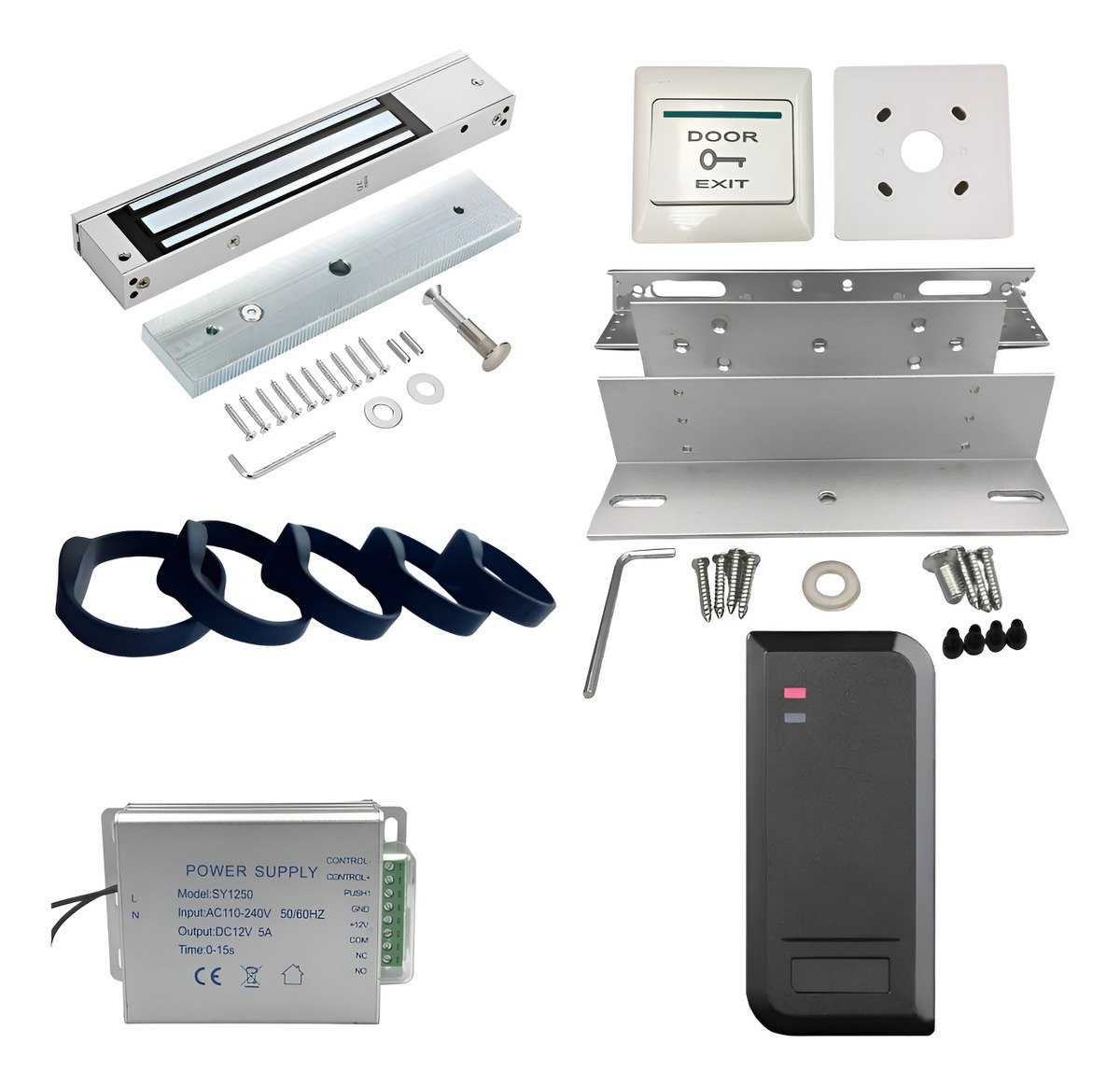 Kit Control Acceso 13,56 Mhz Pulseras + Cerradura ZL