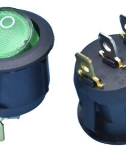 Pack 3 X Interruptor Verde 23mm De Diametro 3pin 2 Posicion