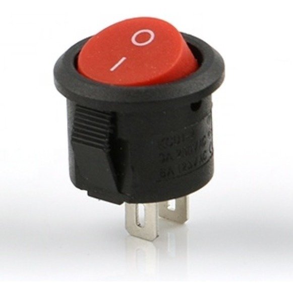 Pack 5 X Interruptor Rojo 16.5mm 2pin 2 Posiciones