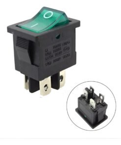 Pack 10 X Interruptor Rocker Verde 21mm X 15mm 4pin 6a 250v