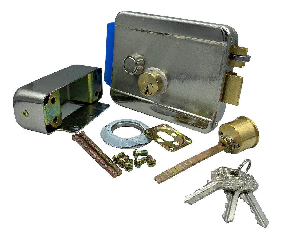 Cerradura chapa electrica puerta con boton de salida /547 - Imagen 3