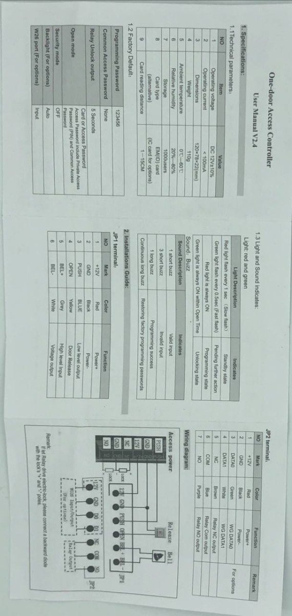 Teclado Control Acceso Rfid Em Id Card 125 Khz /486 - Imagen 4