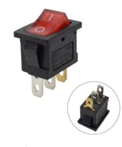 3 Interruptores Rocker 21mm X 15mm 2 Posicion Con Luz Rojo