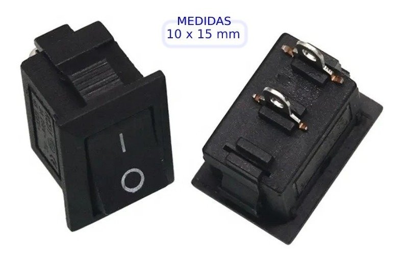 Pack De 10 Interruptor 2 Pin 12v 16a 3a 250vc