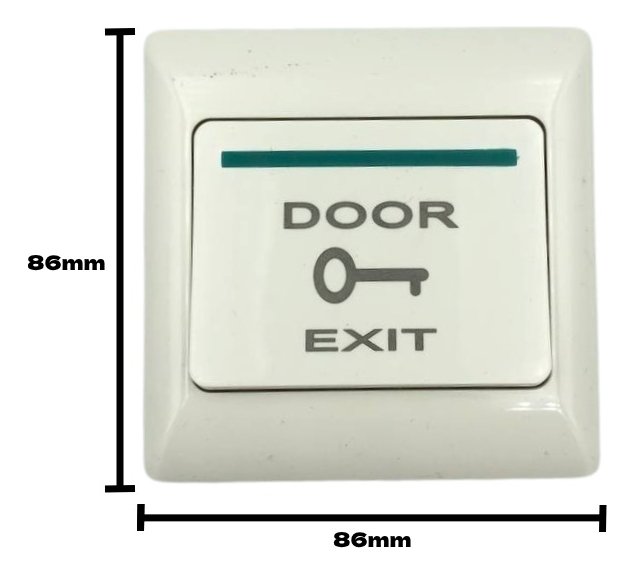 Boton Pulsador Control De Acceso Exit Button 86mm No /475 - Imagen 2