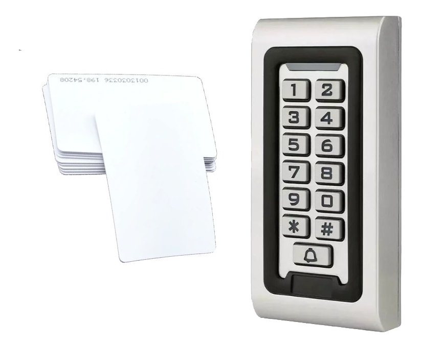 Teclado Metal Control Acceso Rfid Id Card 125 Khz + Tarjetas