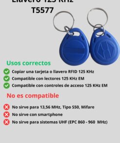 50 LLaveros 125 Khz Regrabables T5577