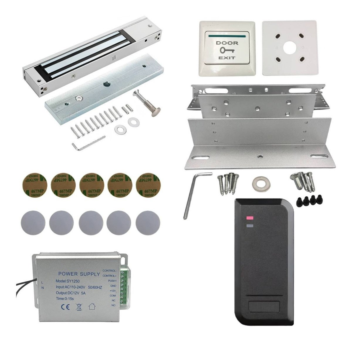 Kit Control Acceso 13,56 Mhz Stikers + Cerradura ZL