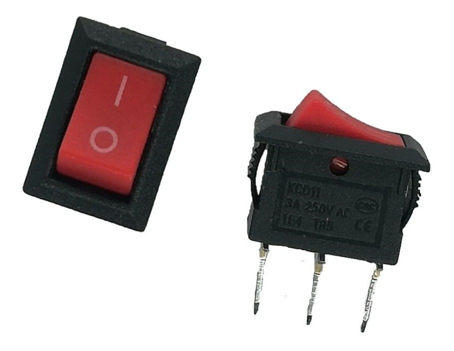Pack 5 X Interruptor Rocker 10mm X 15mm 3pin 2 Posiciones