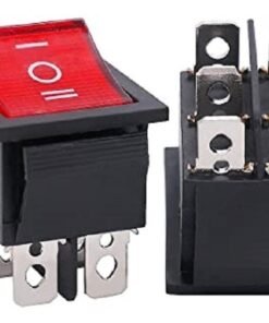 5 X Interruptor Rocker Rojo 31mm X 25mm 6pin 3 posiciones
