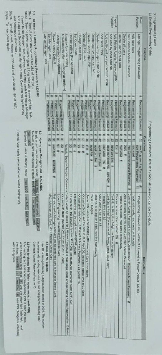 Teclado Control Acceso Rfid MF1 IC Card 13.56 MHZ /485 - Imagen 6