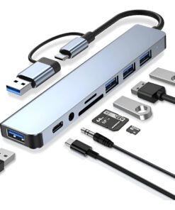 Hub Usb C De 8 Puertos, Concentrador Usb