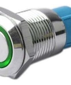 Interruptor Metálico 5 Pin 3a 250v 16mm Led Verde 12v