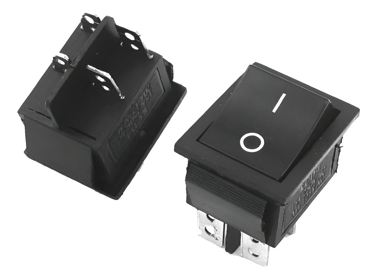 pack 5 x Interruptor Rocker 21mm X 15mm 4pin 6a 250v