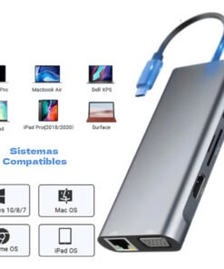Alternative view of Hub Usb C 11 En 1 Con HDTV 4k Usb 3.0 100 Wpd, Vga, Mac, Win
