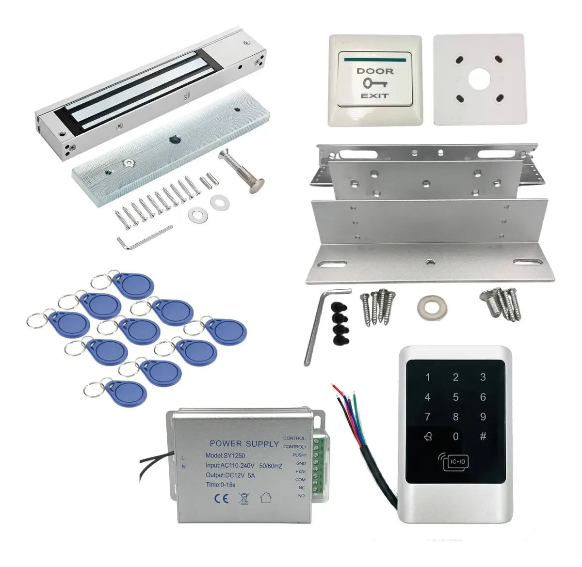 Kit Control Acceso 13,56 Mhz + Cerradura Con Soporte ZL/ tip