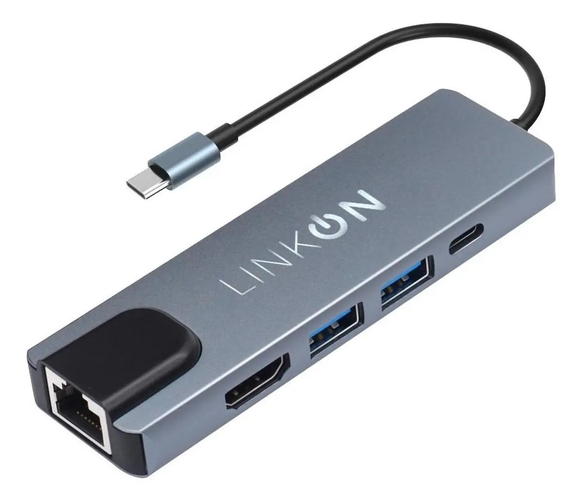 Hub Adaptador Usb Tipo C 5 En 1 Rj45 Para Mac /706