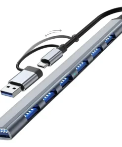 Hub Usb 7 Puertos 2 en 1 Usb-c Alta Velocidad / 705