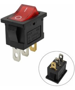10 Interruptores Rocker 21mm x 15mm 2 posicion con luz rojo