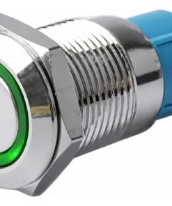 Interruptor Metálico 5 Pin 3a 250v 16mm Led Verde 12v
