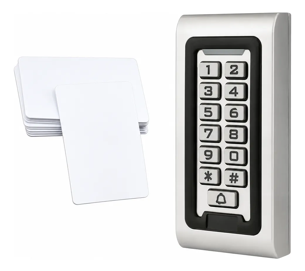 Teclado Metal Control Acceso Rfid Id Card 125 Khz + Tarjetas